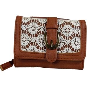 Claire's Cute Women's Brown & Wight Wallet/Purse